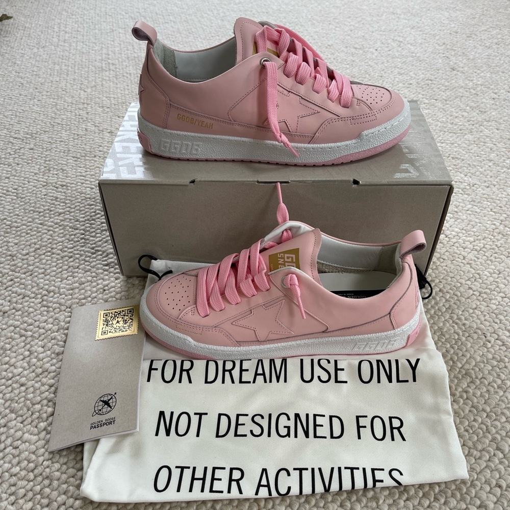 NEW IN BOX GOLDEN GOOSE PINK YEAH SNEAKERS 38